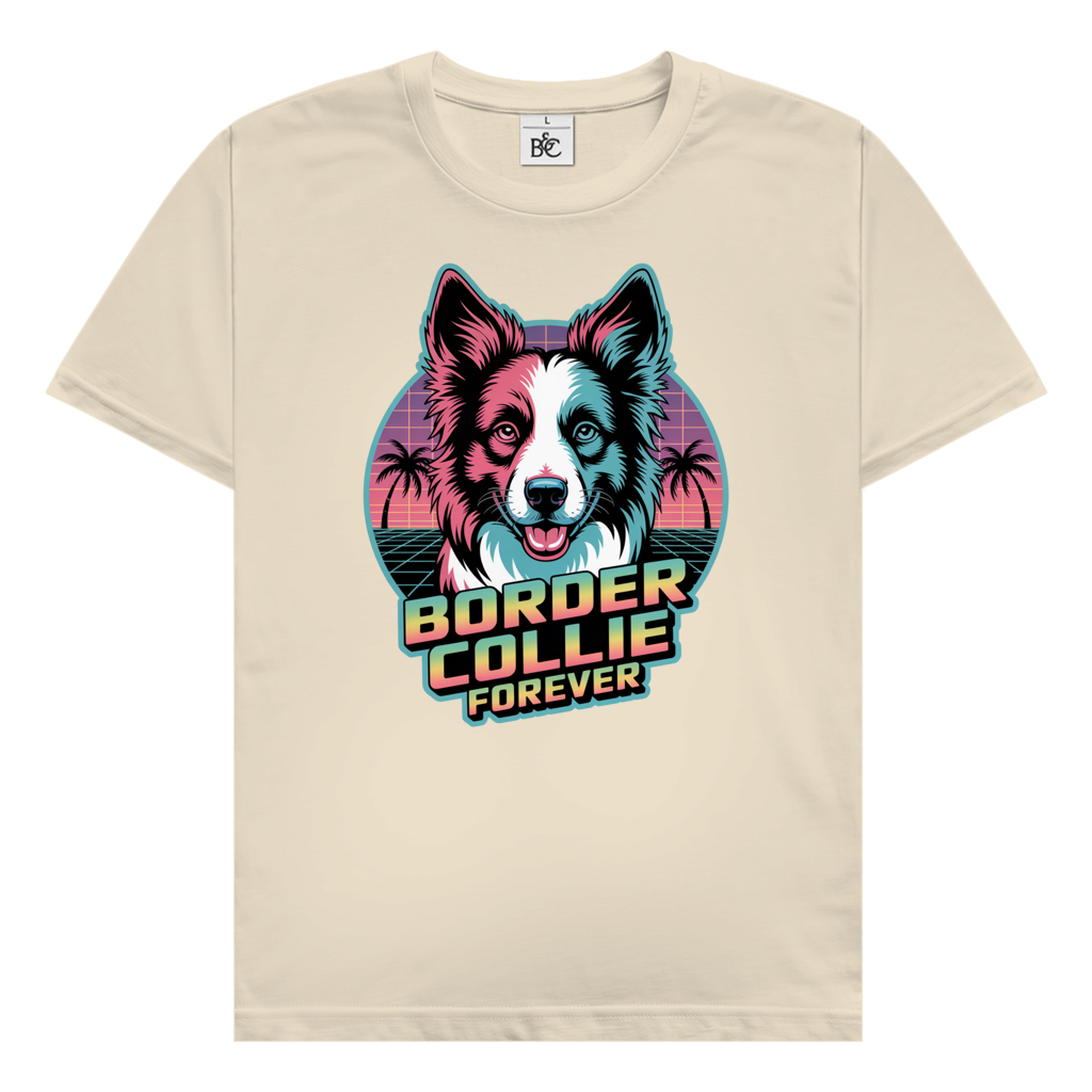 Border Collie Forever Retro T-Shirt für Hundeliebhaber