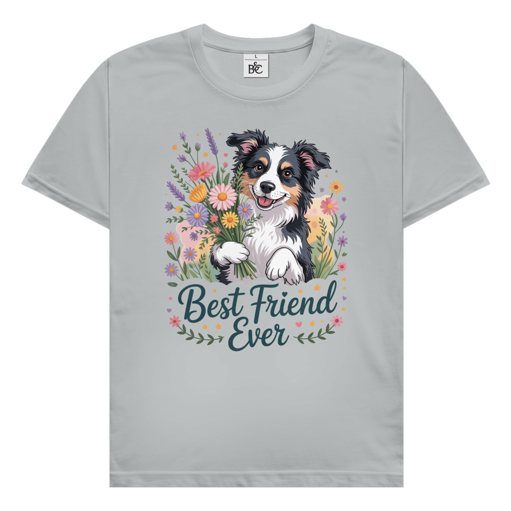Best Friend Ever T-Shirt mit Australian Shepherd Motiv
