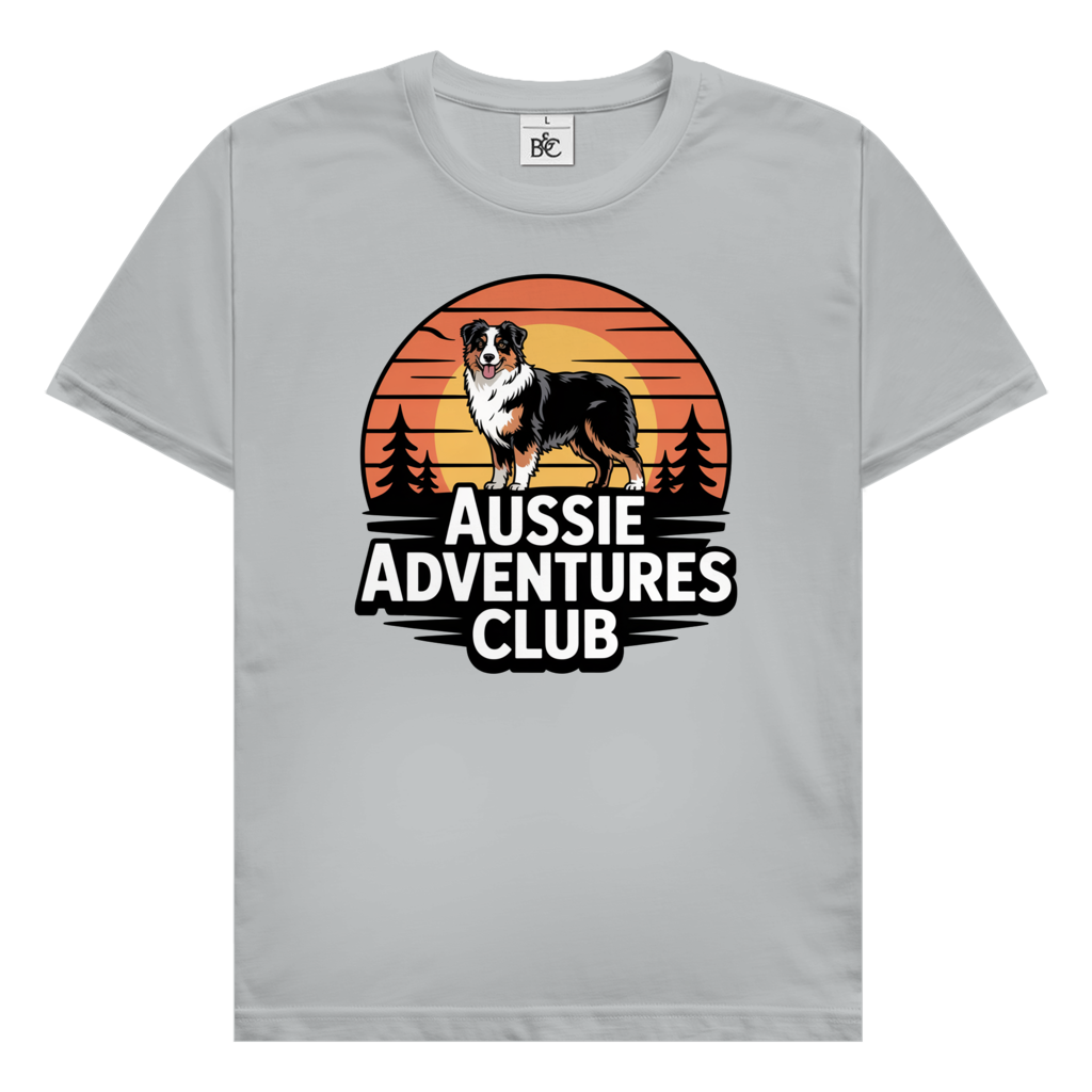 Herren T-Shirt Aussie Adventures Club Australian Shepherd
