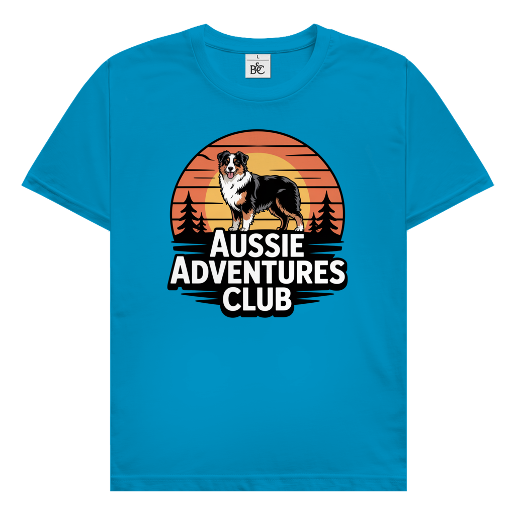 Herren T-Shirt Aussie Adventures Club Australian Shepherd
