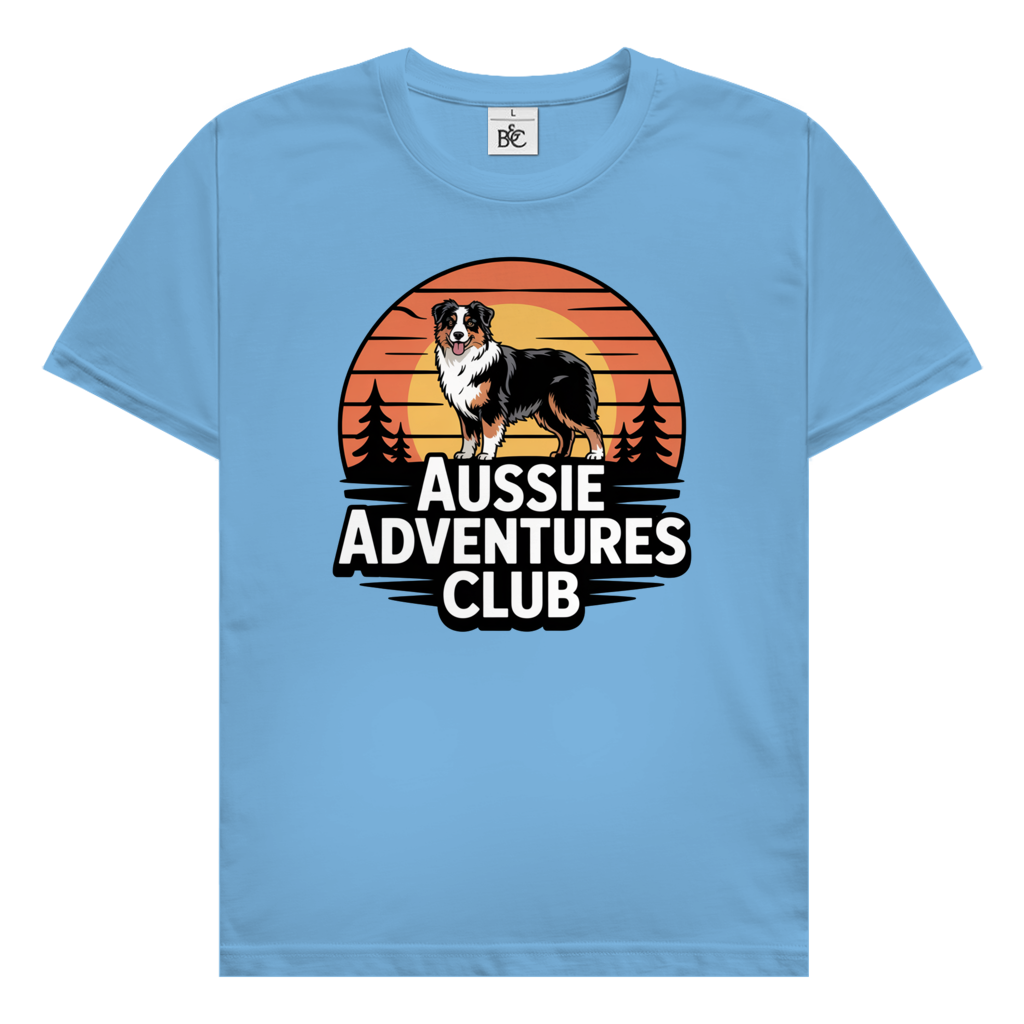 Herren T-Shirt Aussie Adventures Club Australian Shepherd