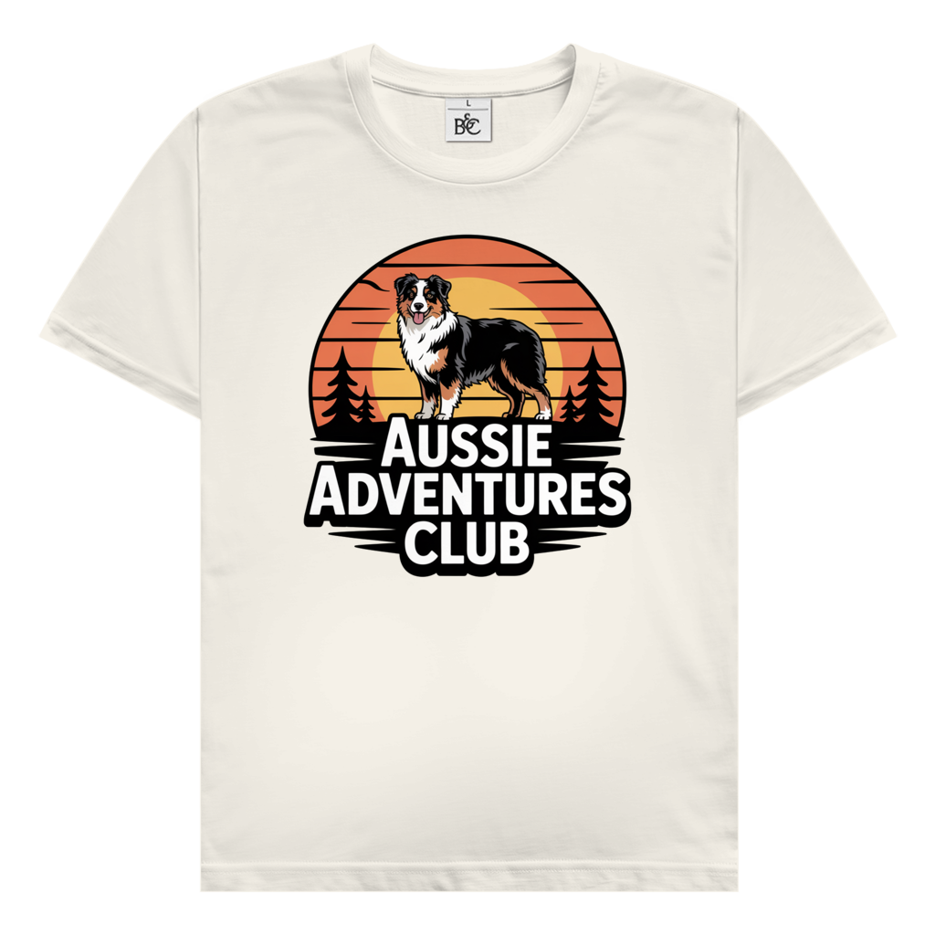 Herren T-Shirt Aussie Adventures Club Australian Shepherd