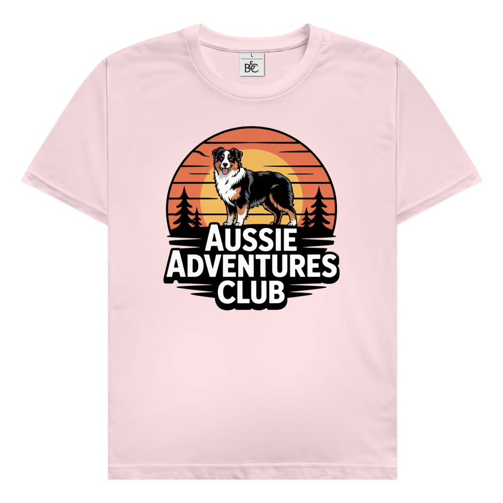 Herren T-Shirt Aussie Adventures Club Australian Shepherd