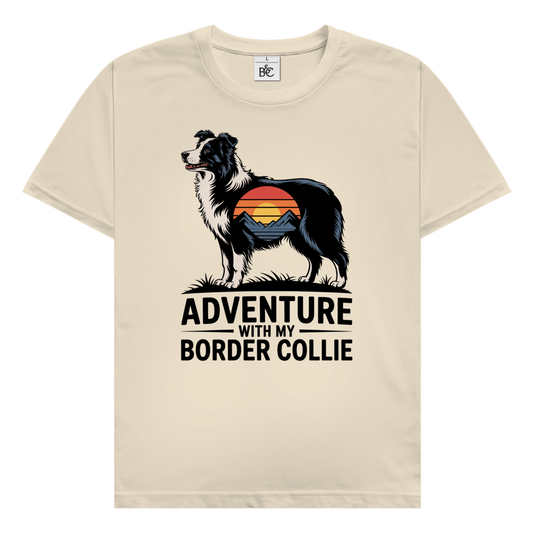 Herren T-Shirt Adventure Border Collie T-Shirt für Hundefans