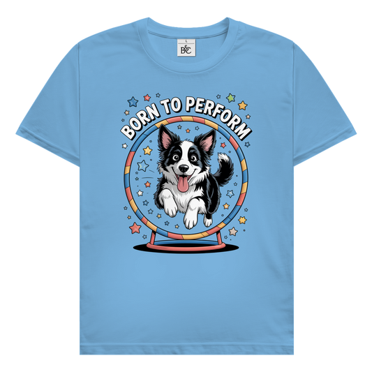 Born to Perform Border Collie T-Shirt für Agility Fans