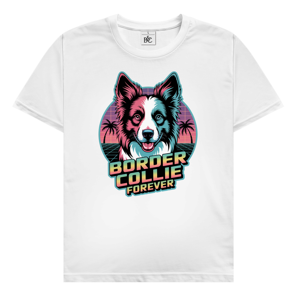 Border Collie Forever Retro T-Shirt für Hundeliebhaber
