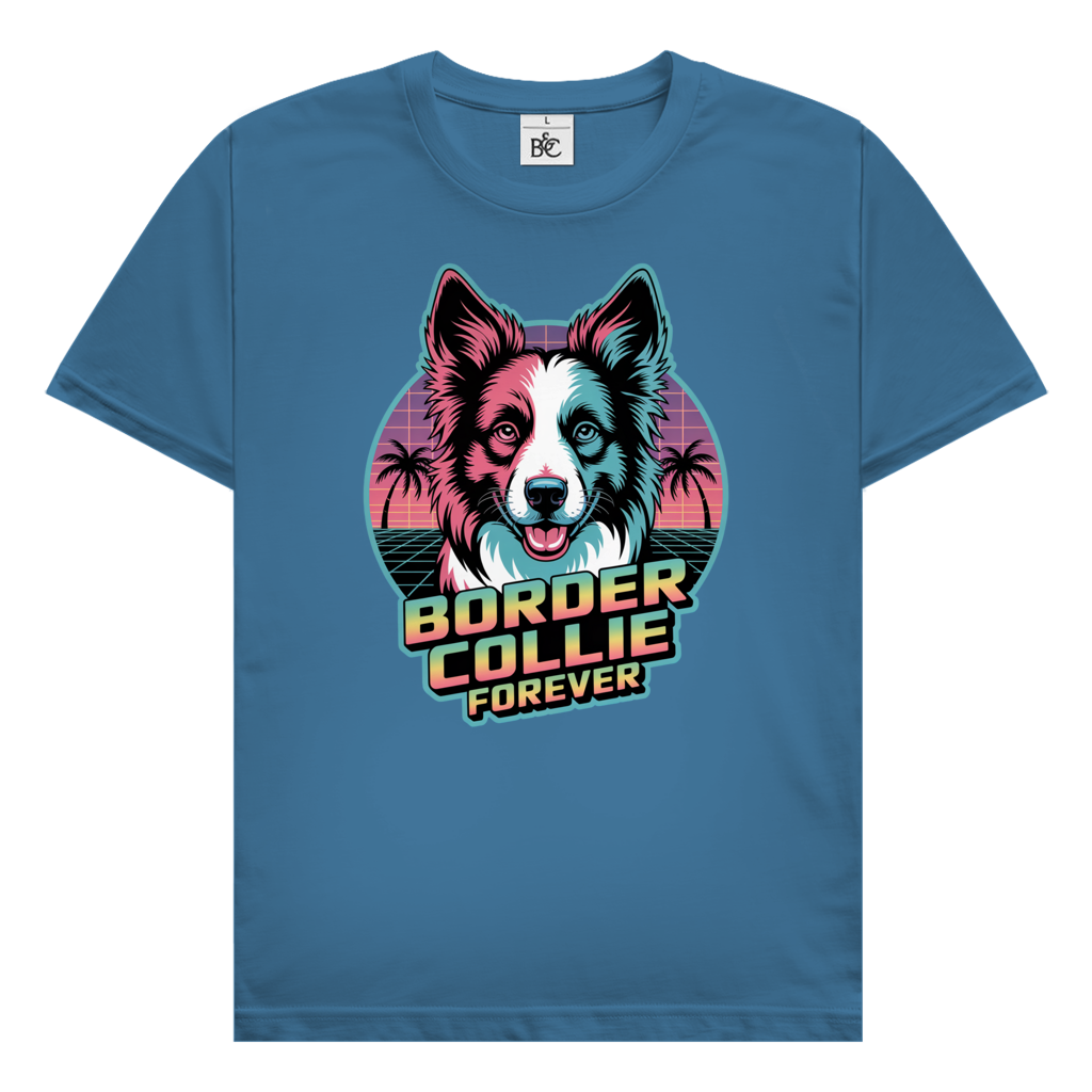 Border Collie Forever Retro T-Shirt für Hundeliebhaber