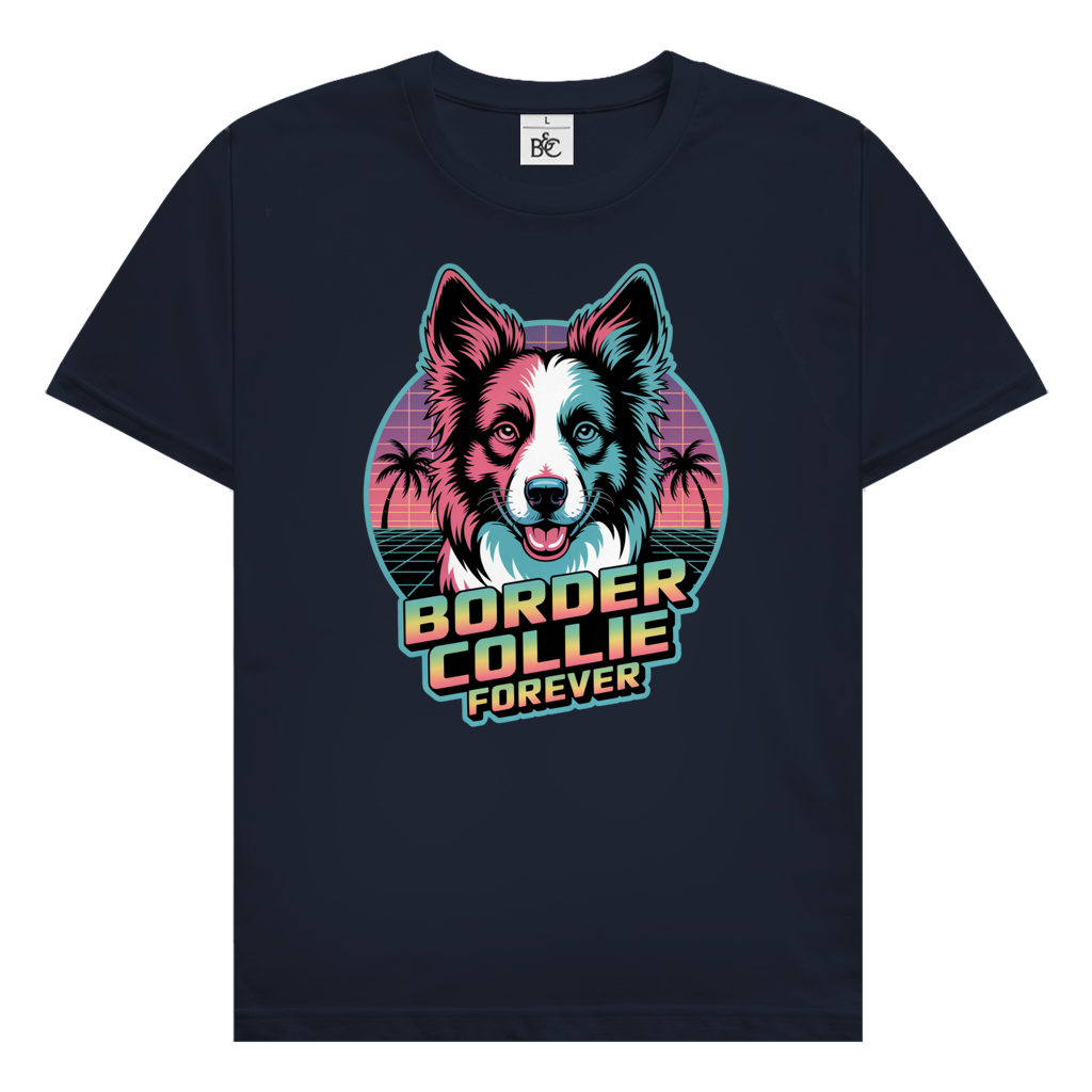 Border Collie Forever Retro T-Shirt für Hundeliebhaber