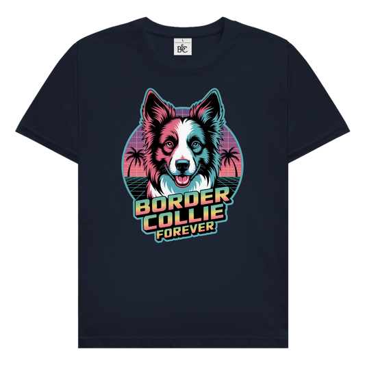 Border Collie Forever Retro T-Shirt für Hundeliebhaber