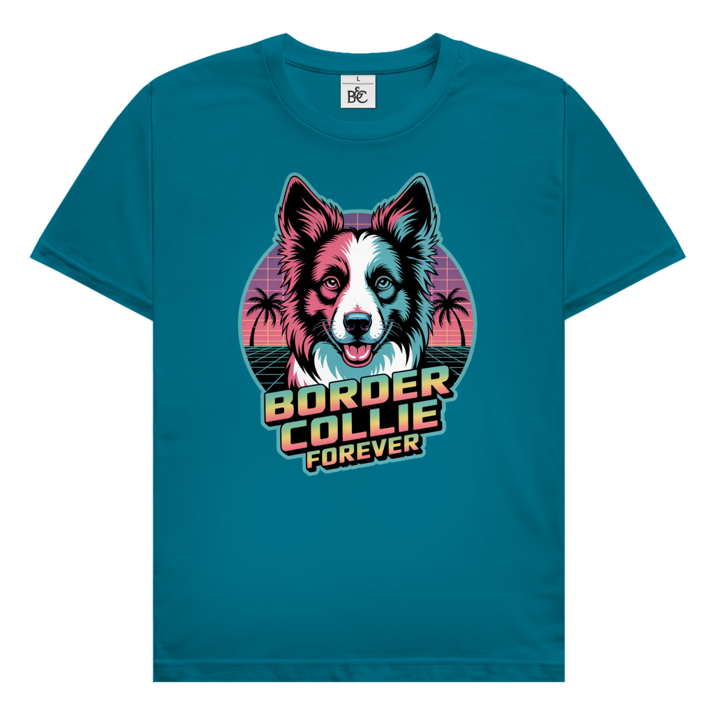 Border Collie Forever Retro T-Shirt für Hundeliebhaber