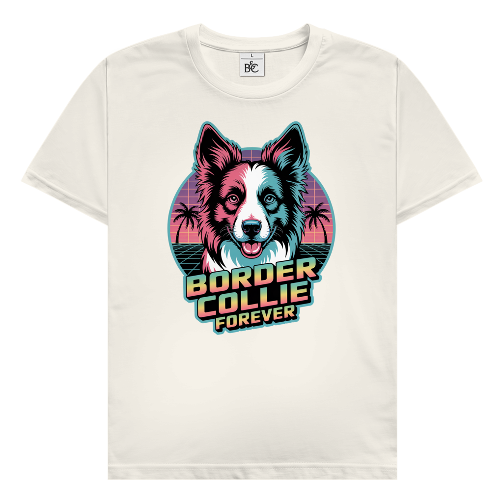 Border Collie Forever Retro T-Shirt für Hundeliebhaber