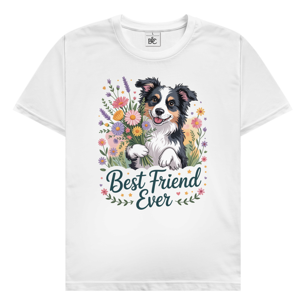 Best Friend Ever T-Shirt mit Australian Shepherd Motiv