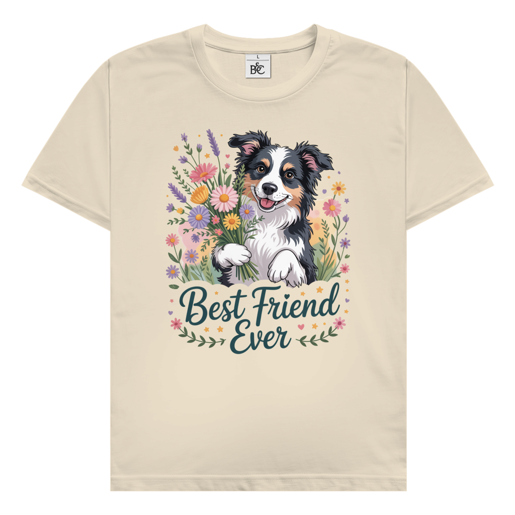 Best Friend Ever T-Shirt mit Australian Shepherd Motiv