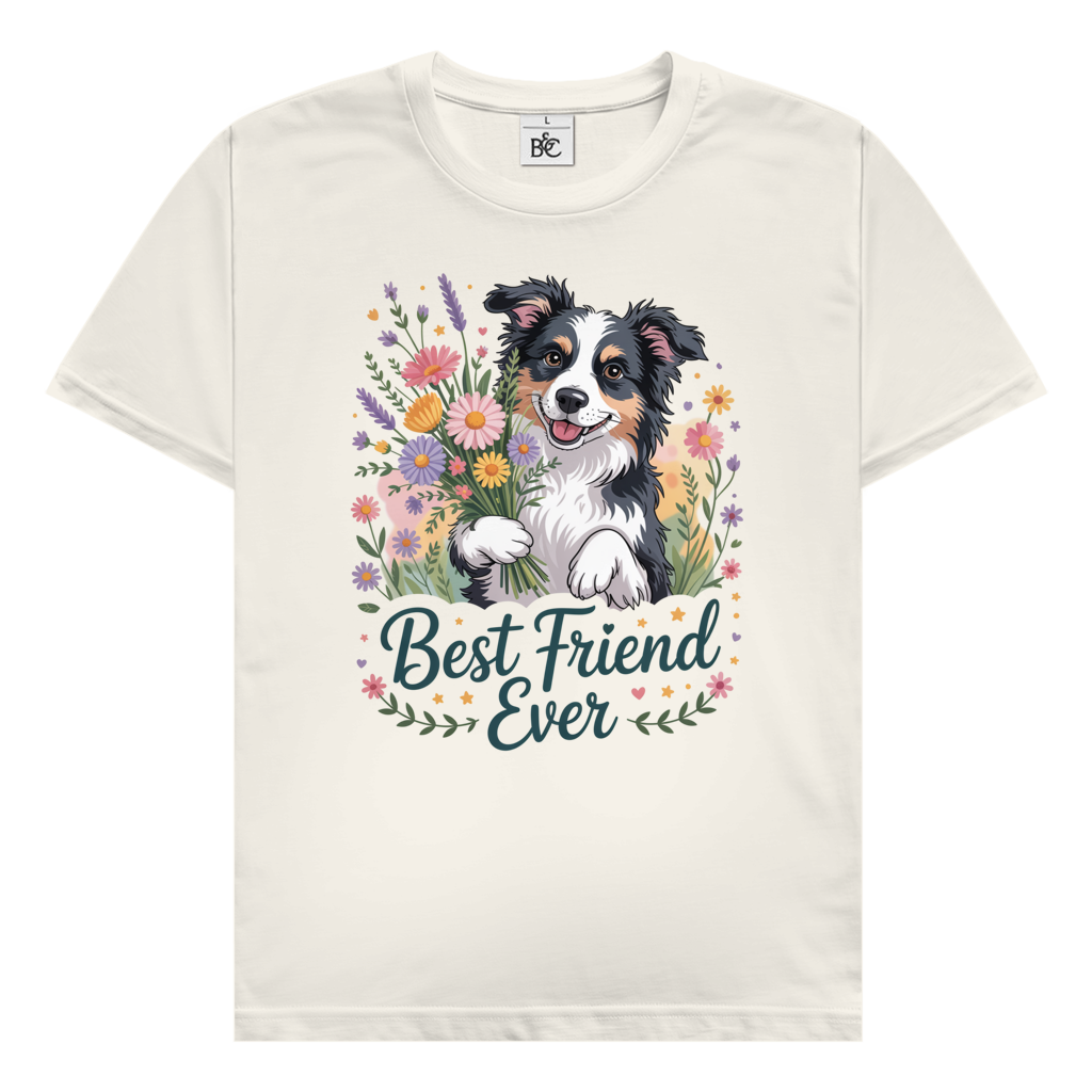 Best Friend Ever T-Shirt mit Australian Shepherd Motiv