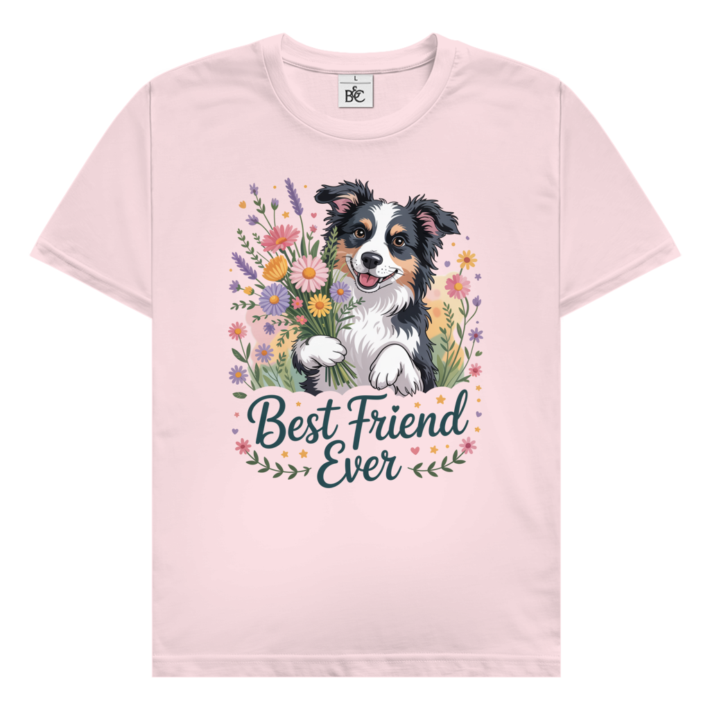 Best Friend Ever T-Shirt mit Australian Shepherd Motiv