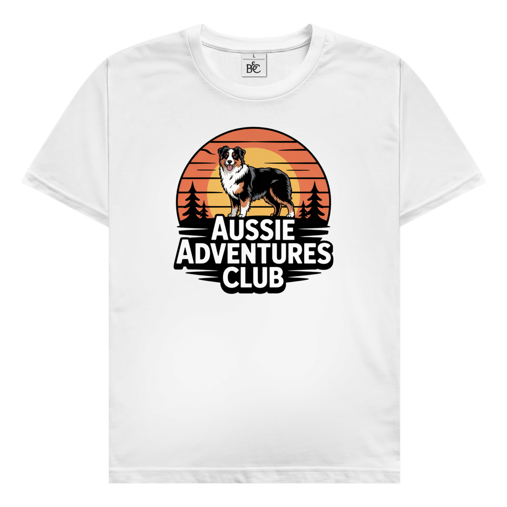 Aussie Adventures Club T-Shirt für Australian Shepherd Fans