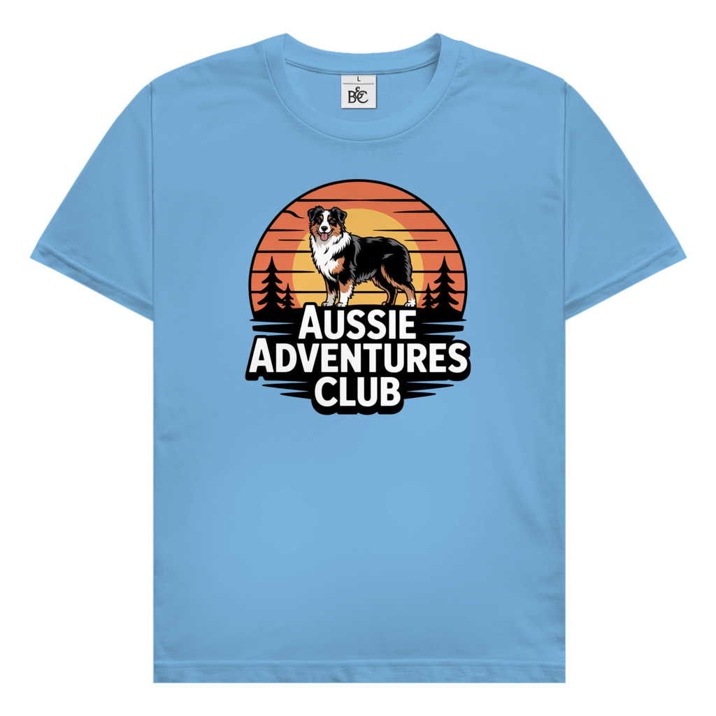 Aussie Adventures Club T-Shirt für Australian Shepherd Fans