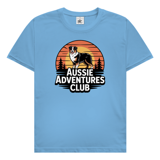 Aussie Adventures Club T-Shirt für Australian Shepherd Fans