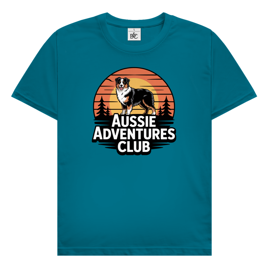 Aussie Adventures Club T-Shirt für Australian Shepherd Fans