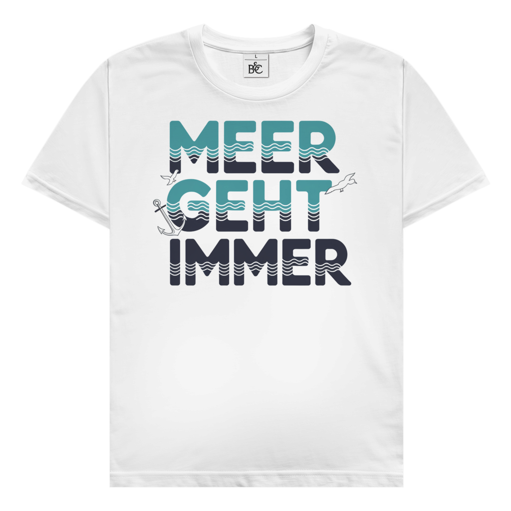 Meer geht immer T-Shirt maritimes Küsten Vibes Design
