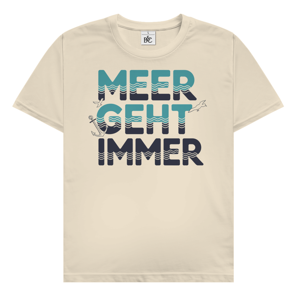 Meer geht immer T-Shirt maritimes Küsten Vibes Design