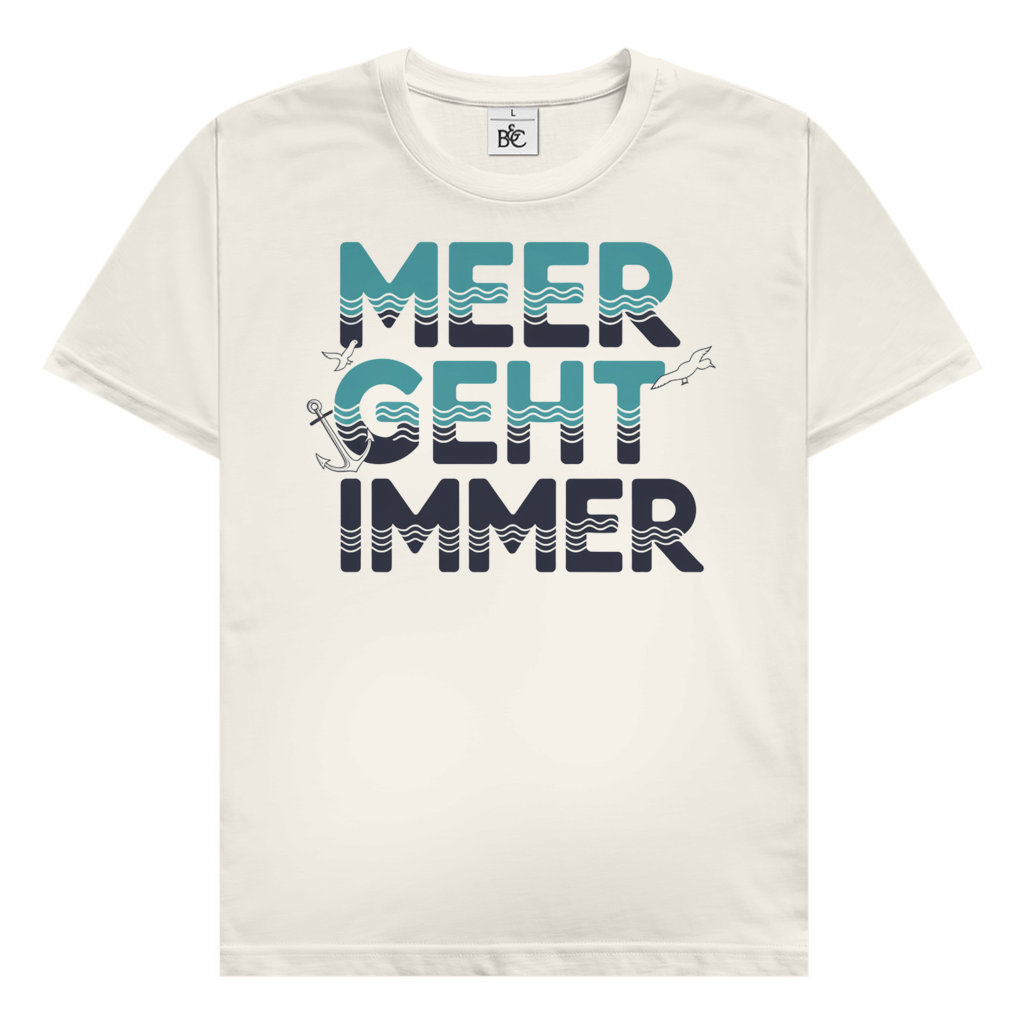 Meer geht immer T-Shirt maritimes Küsten Vibes Design