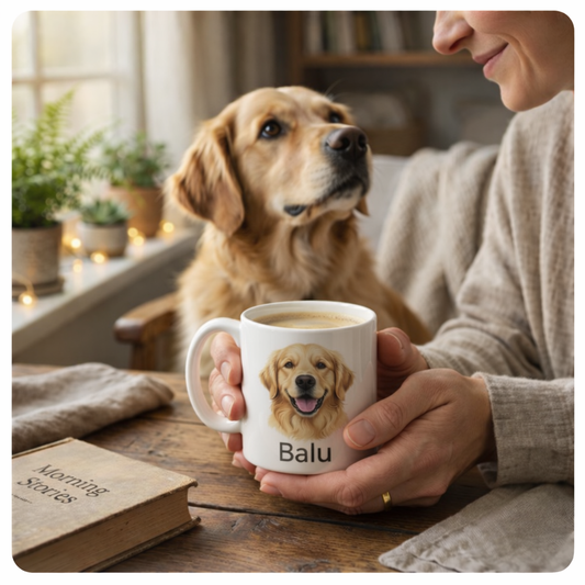Personalisierte Hundetasse mit Foto & Name – Dein Lieblingsmoment für jeden Tag